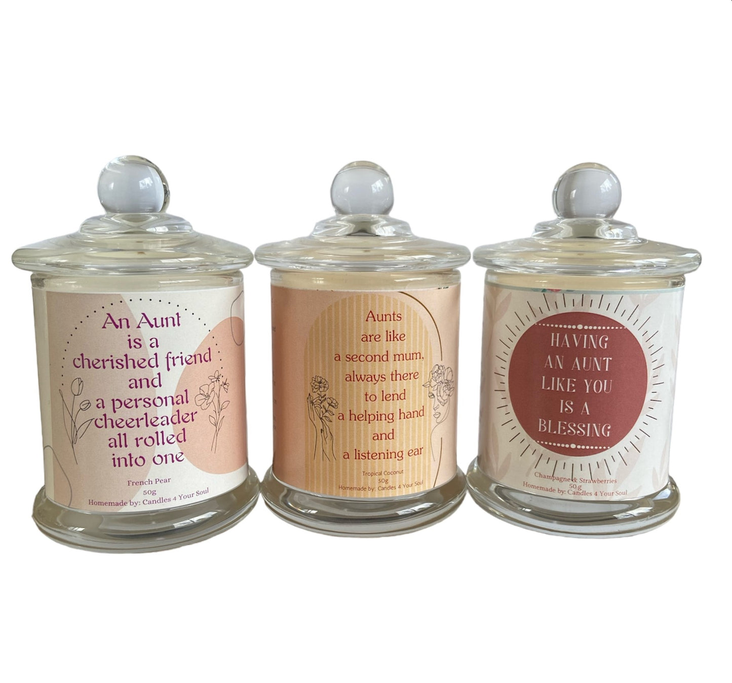 Auntie Themed Candle Gift Box Set