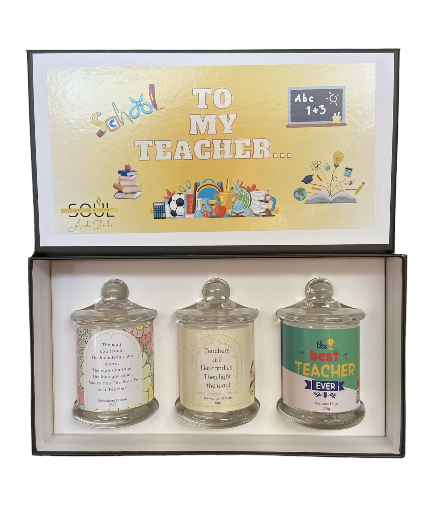 Teachers Themed Candle Gift Box Set