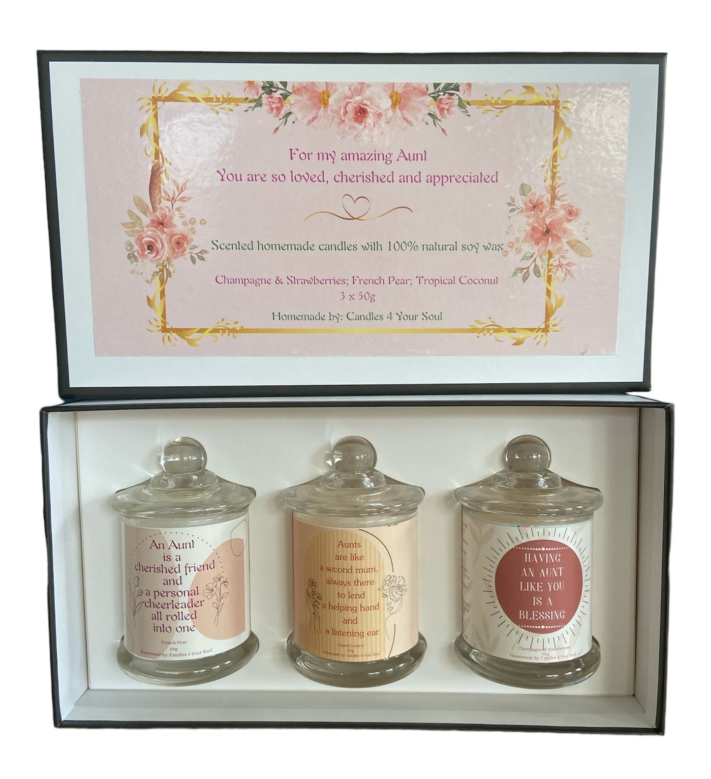 Auntie Themed Candle Gift Box Set