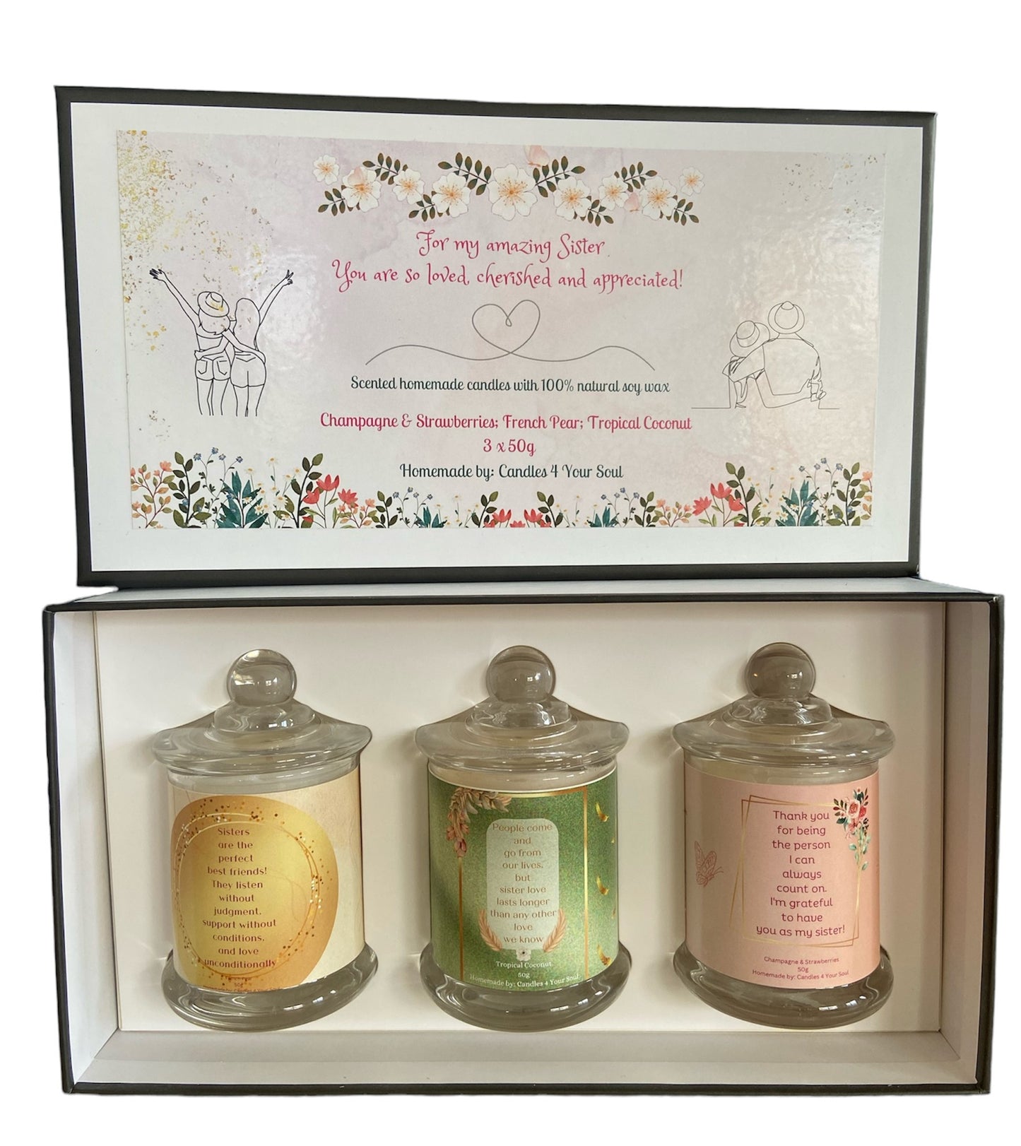 Sister Themed Candle Gift Box Set