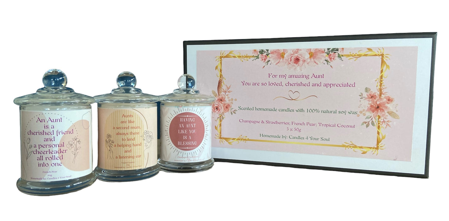 Auntie Themed Candle Gift Box Set