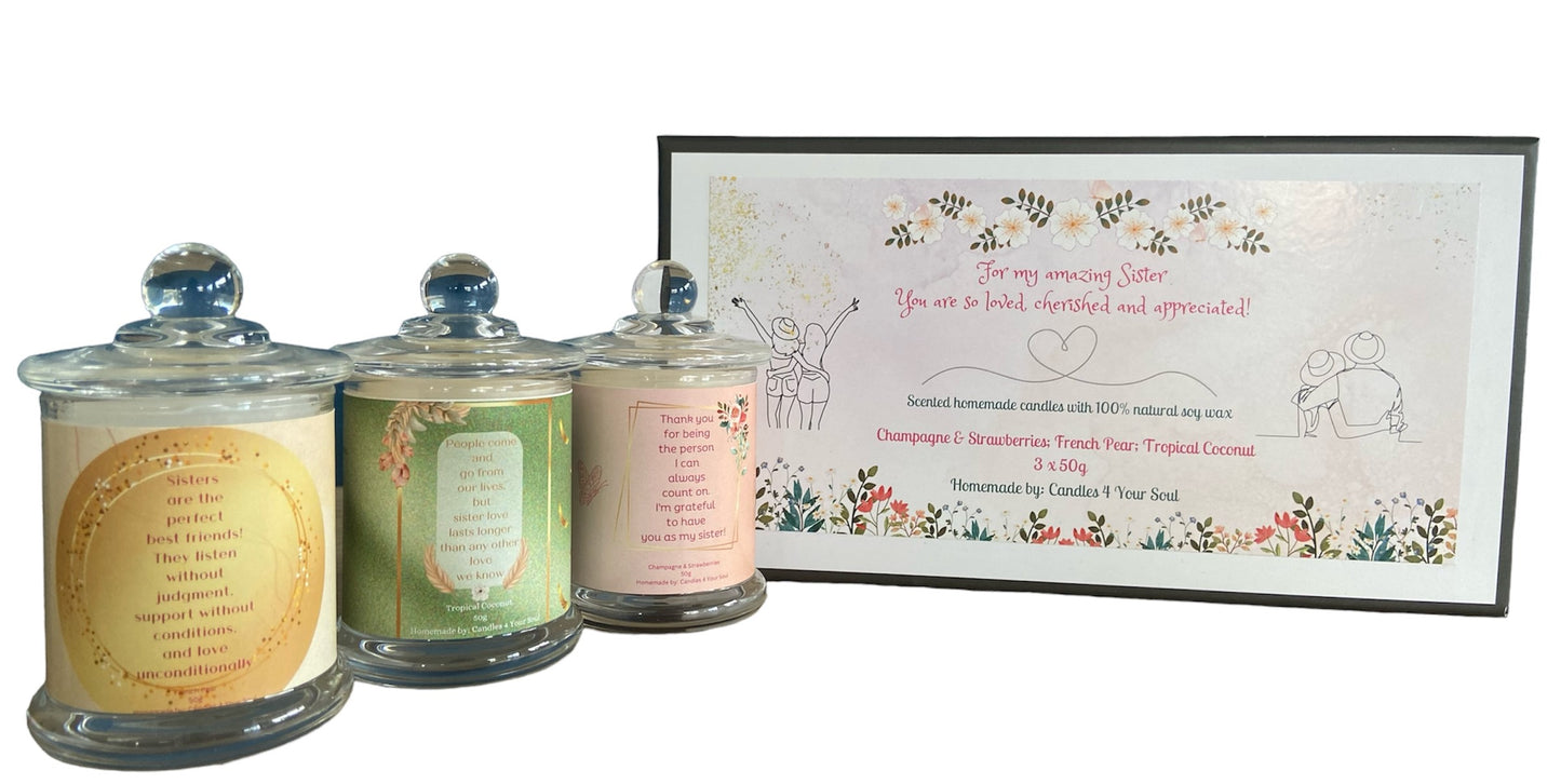 Sister Themed Candle Gift Box Set